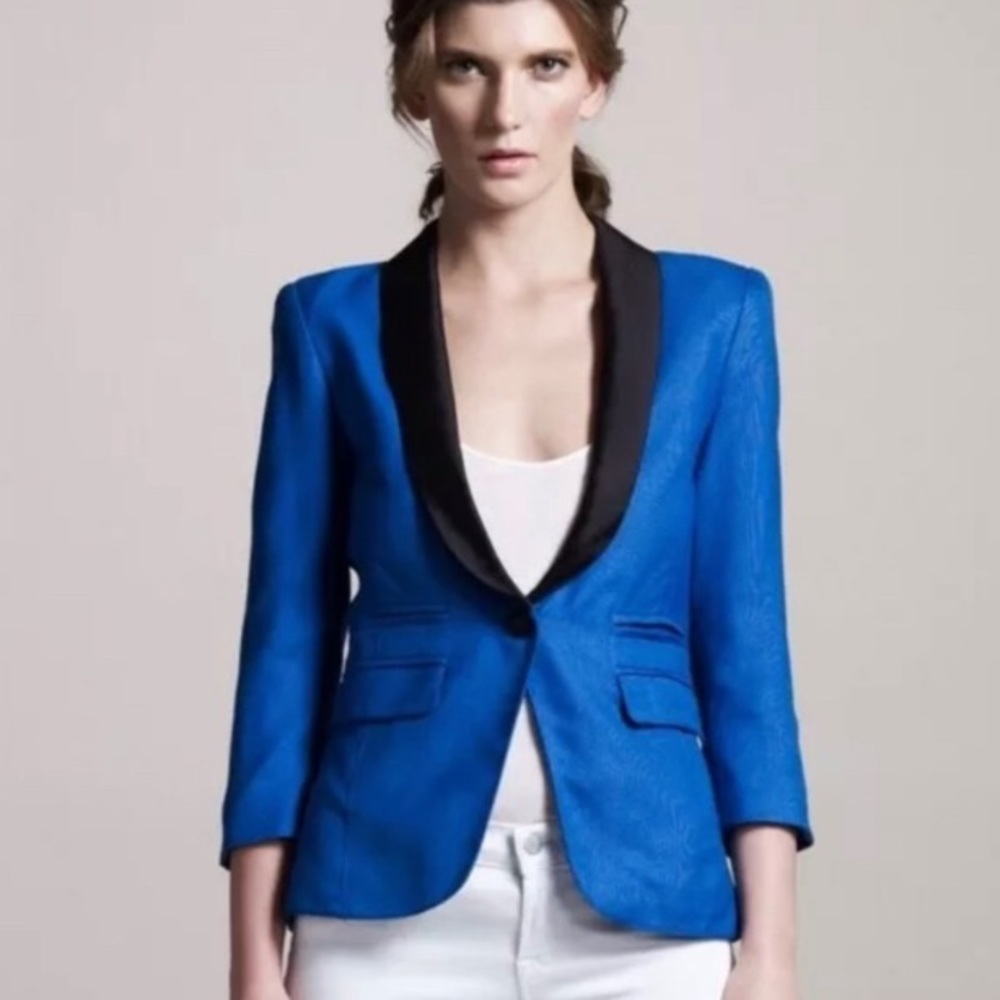 SMYTHE Les Vestes Silk Tuxedo Blazer